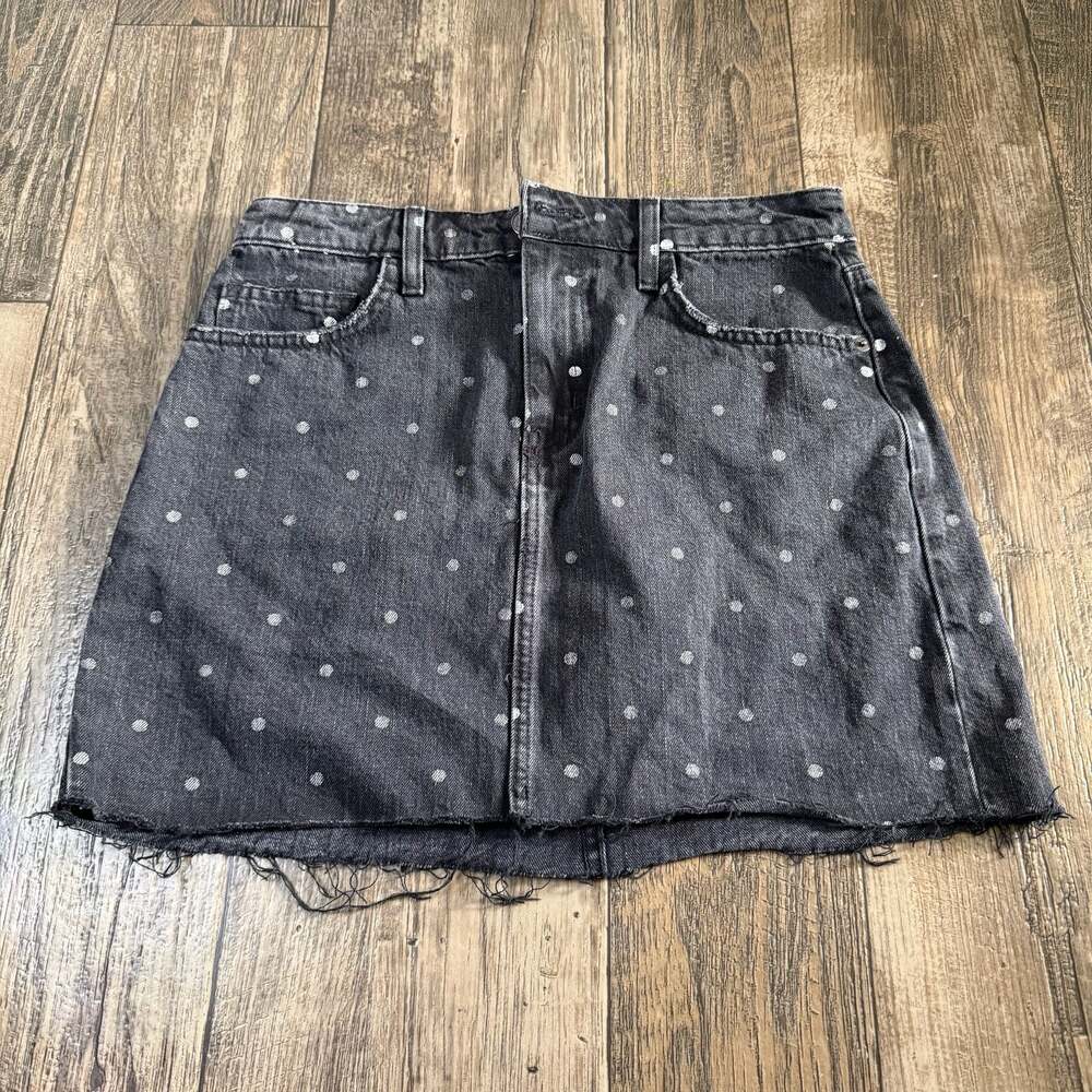 Current/Elliott Polka Dot Denim Mini Skirt Size 28